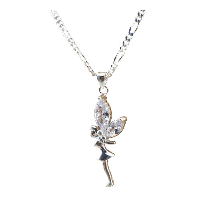 CADENA CON COLGANTE HADA EN PLATA ITALIANA 925-2