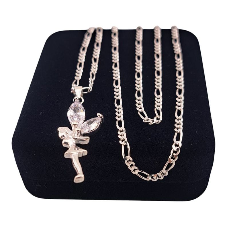 CADENA CON COLGANTE HADA EN PLATA ITALIANA 925-4