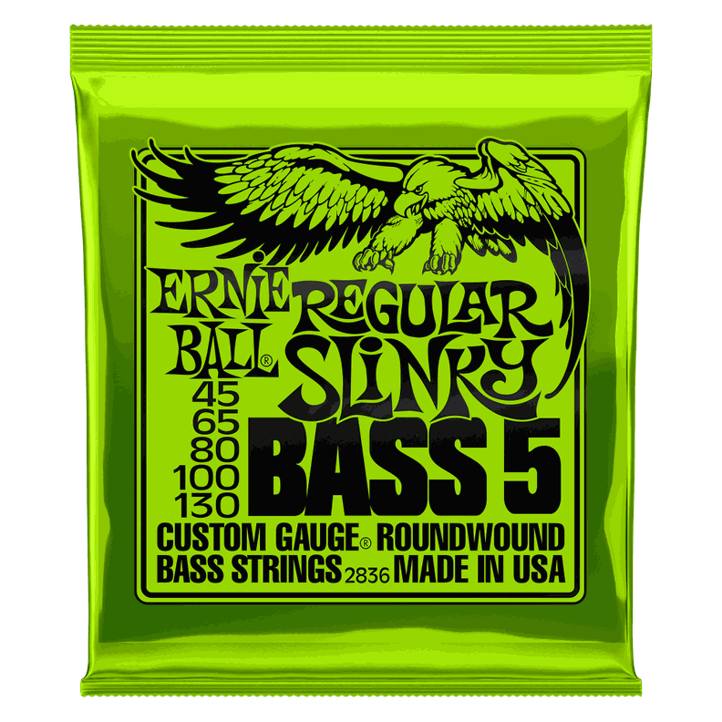 SET DE 5 CUERDAS PARA BAJO ERNIE  BALL REGULAR SLINKY NICKEL 45 - 130-0