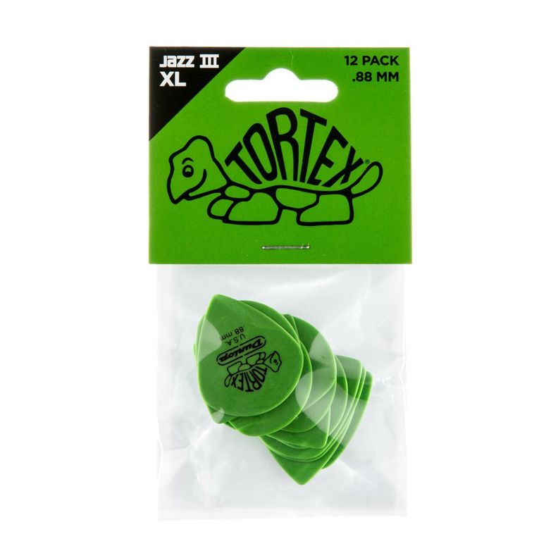 Uñetas Dunlop 498 Tortex Jazz III Pick 0.88 pack 12-2