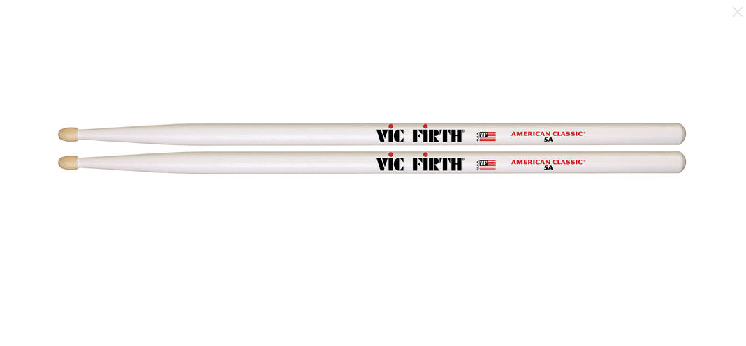 Baquetas Vic Firth 5A American Classic Blanco Punta de Madera-0