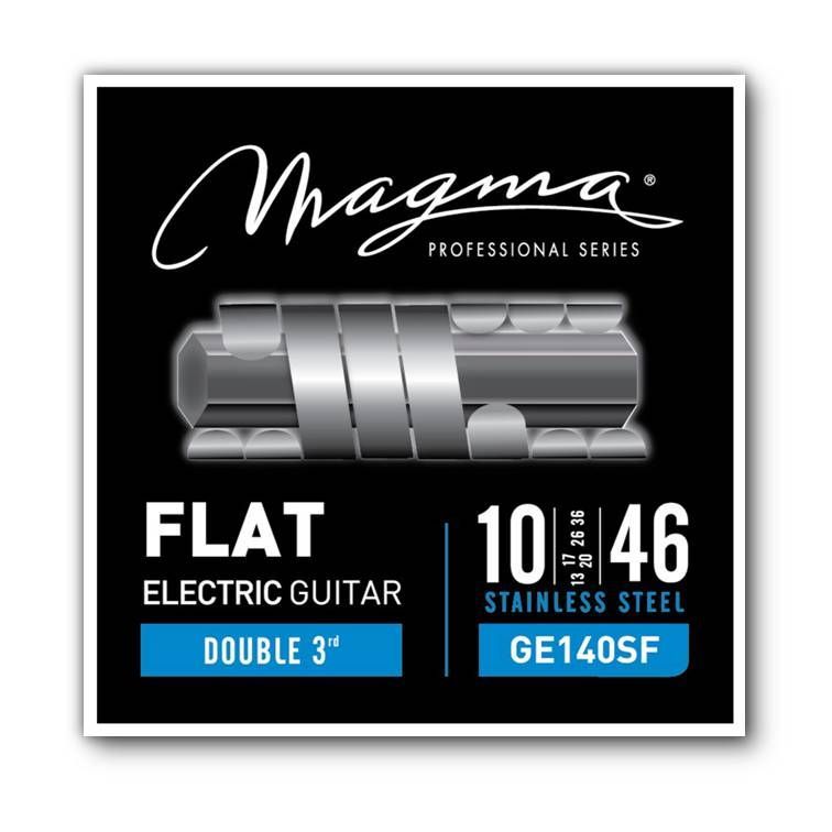 Set Cuerdas Guitarra Electrica Flat GE140SF Magma Plateado Metalico