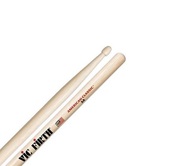 Baquetas Vic Firth 5A American Classic Punta de Madera-1