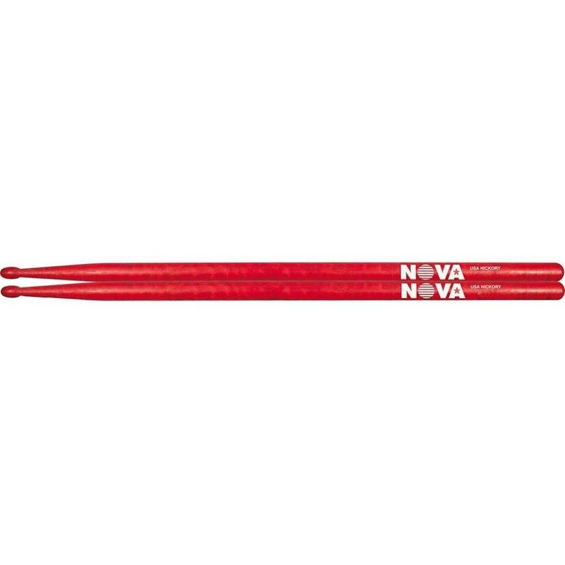 Baqueta Vic Firth 7A Nova Punta de Madera Rojas-1