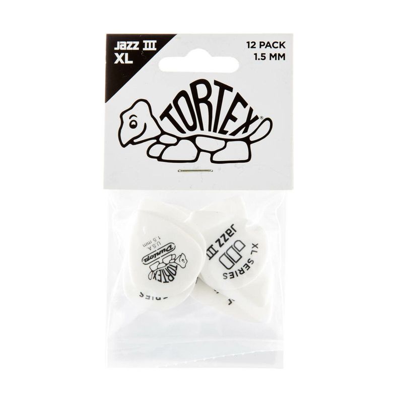 Uñetas Dunlop 498 Tortex Jazz III Pick 1.5 pack 12-2