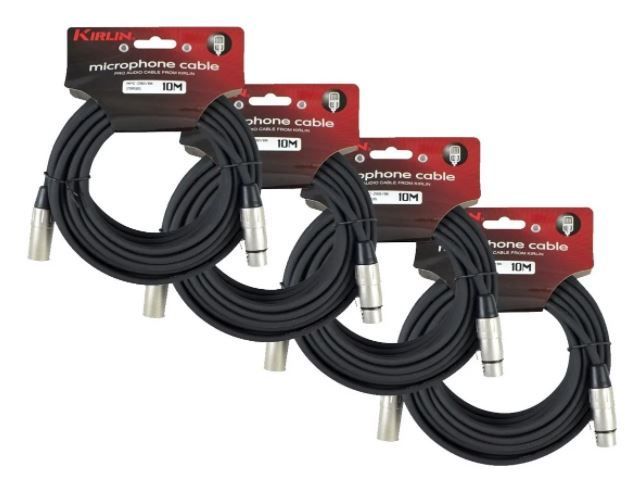Pack 4 cable Microfono Serie c Xlr10M Kirlin Mpc4-280-10-0