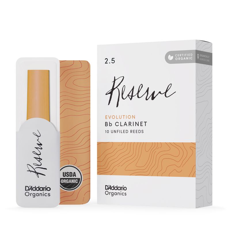 Cañas Clarinete Bb 2.5 Organic Reserve pack 10 Daddario-0
