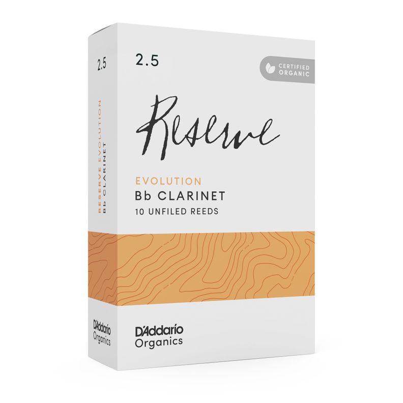 Cañas Clarinete Bb 2.5 Organic Reserve pack 10 Daddario-4