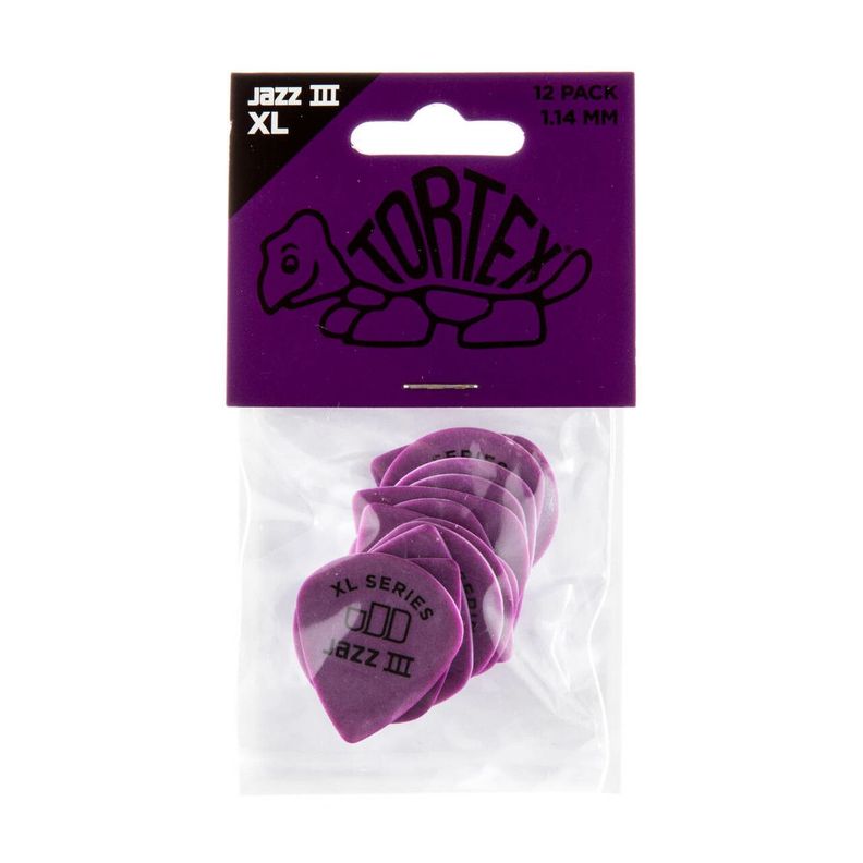 Uñetas Dunlop 498 Tortex Jazz III Pick 1.14 pack 12-2