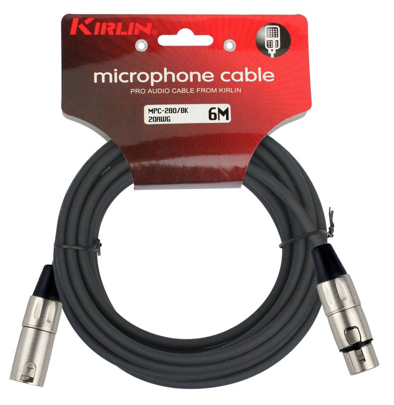 Cable Micrófono Kirlin Serie C Xlr 6M Mpc-280-6-1