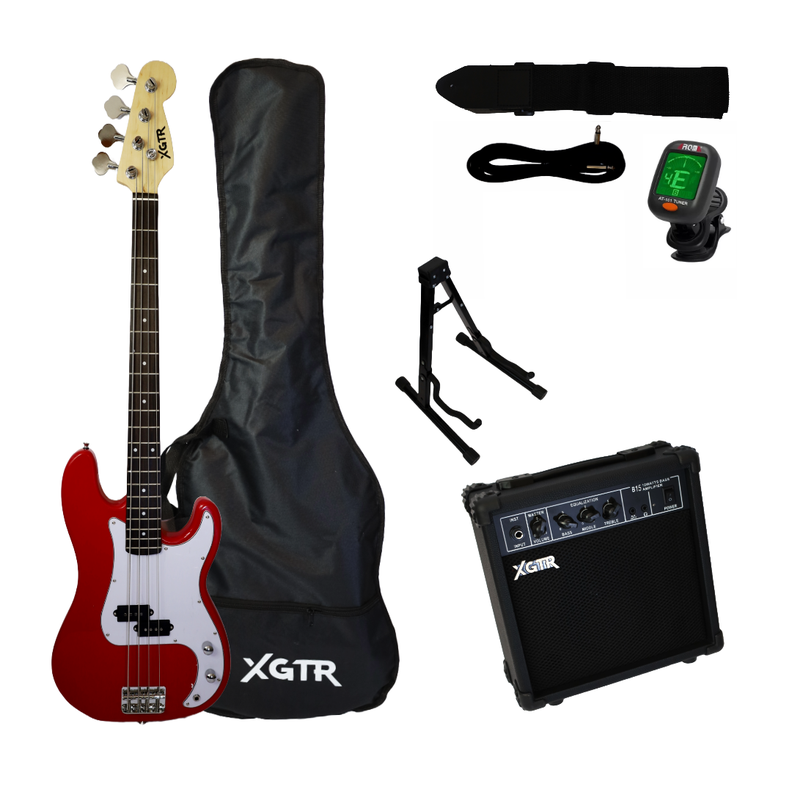 Pack Bajo Eléctrico Precission Red PB100 RD, Amp 15w XGTR-0