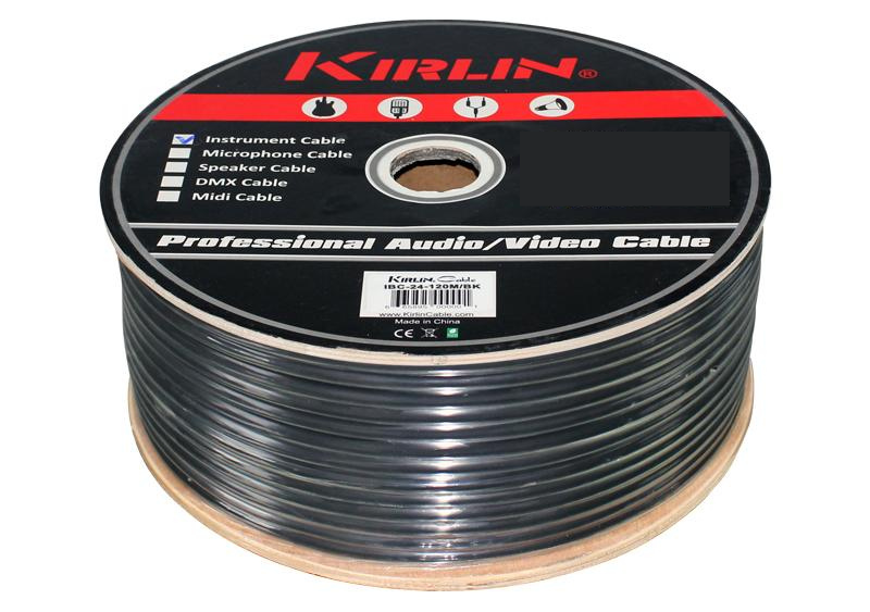 Rollo cable instrumento 100M 24AWG IBC-24-100M Kirlin Negro