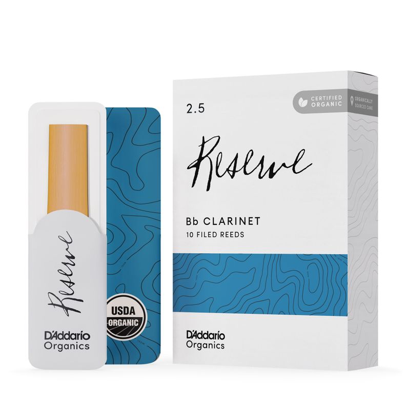 Cañas Clarinete Bb 2.5 Organic Reserve Pack 10 ODCR1025 Daddario-0