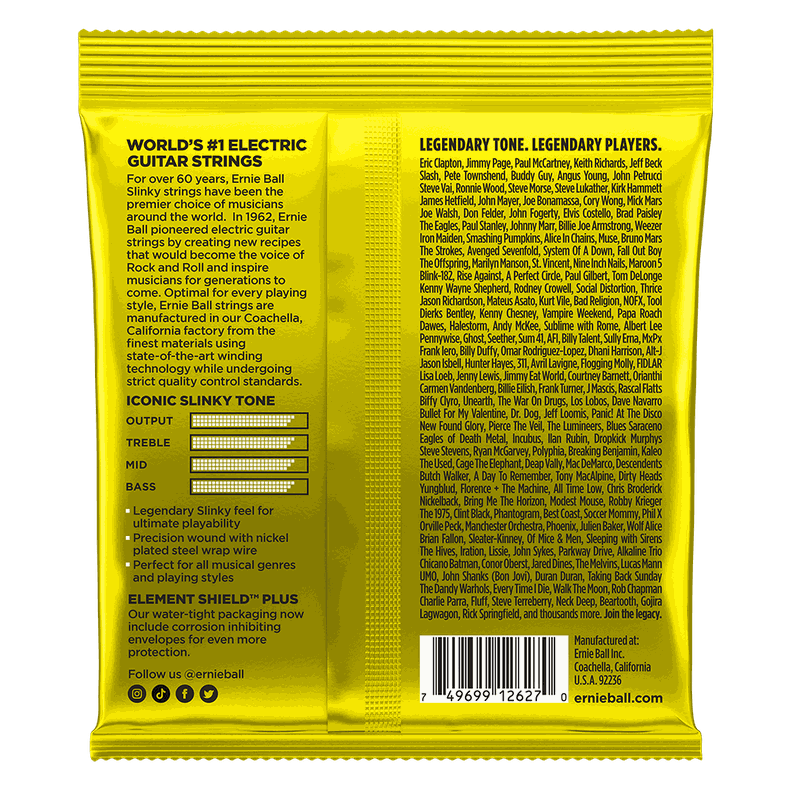 Cuerdas Guitarra Eléctrica Beefy Slinky Ernie Ball 11-54 2627-1