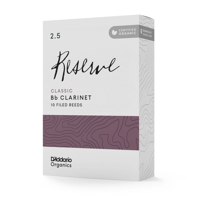 Cañas Clarinete Bb 2.5 Organic Reserve Pack 10 ODCT1025 Daddario-1