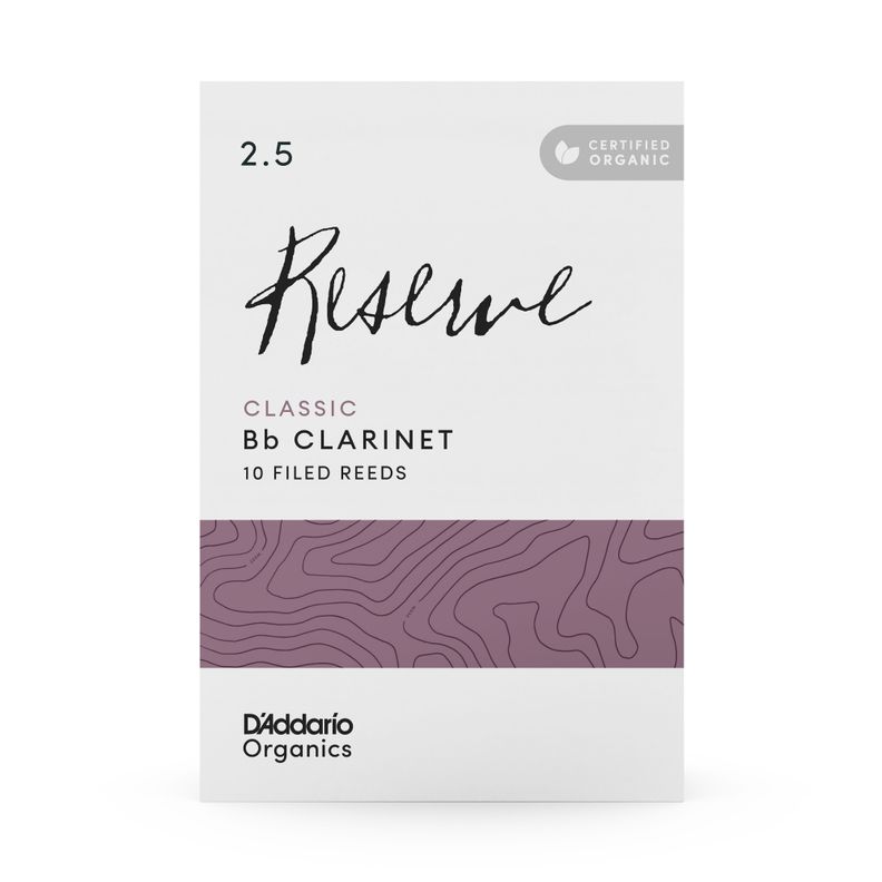 Cañas Clarinete Bb 2.5 Organic Reserve Pack 10 ODCT1025 Daddario-2