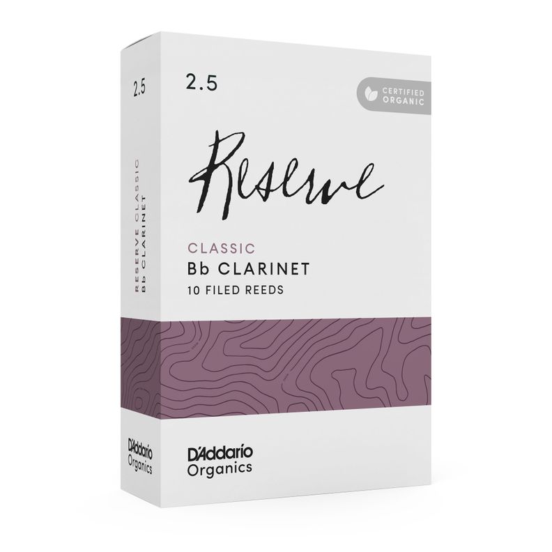 Cañas Clarinete Bb 2.5 Organic Reserve Pack 10 ODCT1025 Daddario-4