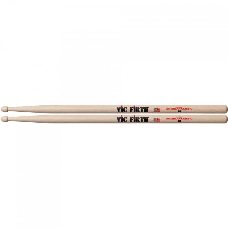 Baquetas Vic Firth 2B American Classic Punta de Madera-1