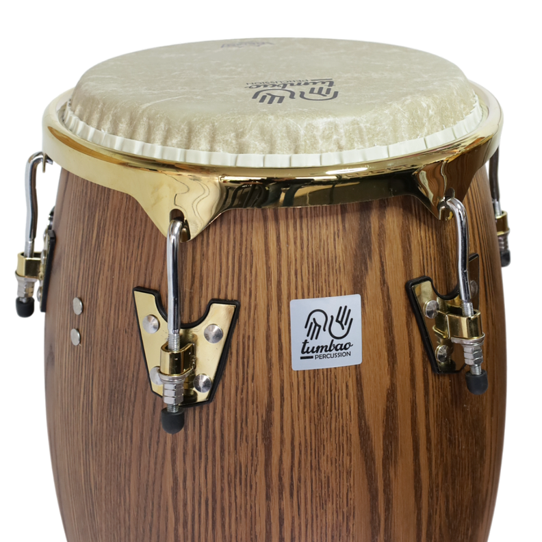 Set conga 11.75 & 12.5xH30'' café oscuro + stand-0