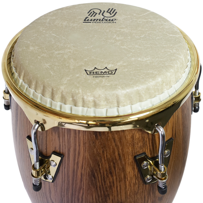 Set conga 11.75 & 12.5xH30'' café oscuro + stand-5