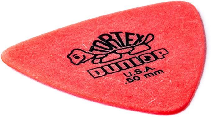 Uñetas Dunlop 431 TORTEX TRIANGLE rojas 0.50 mm Pack 6un-0