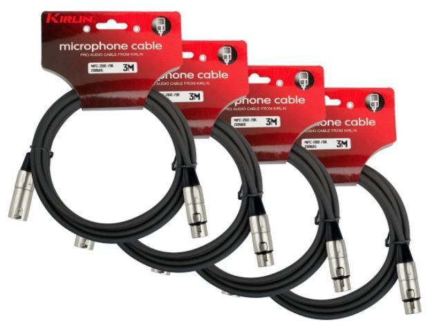Pack 4 cable Microfono Serie c Xlr 3M Kirlin Mpc4-280-3-0