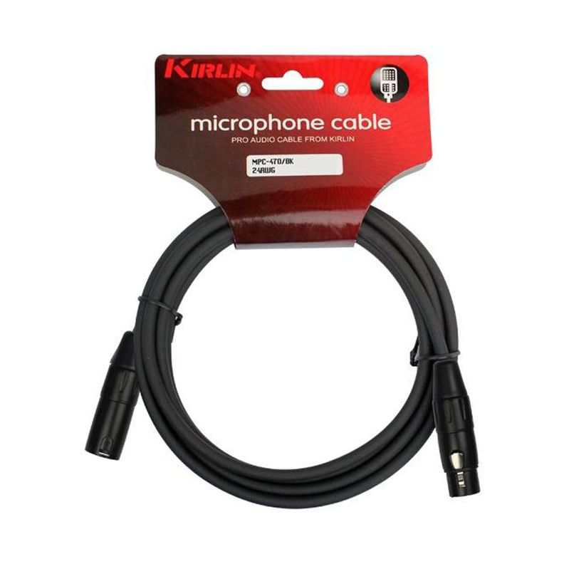 Cable Para Micrófono Kirlin Negro 10Mts Mpc-470Pb-10-0