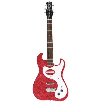 Guitarra Eléctrica Danelectro Red Metal Flake 63 Dano Red-0
