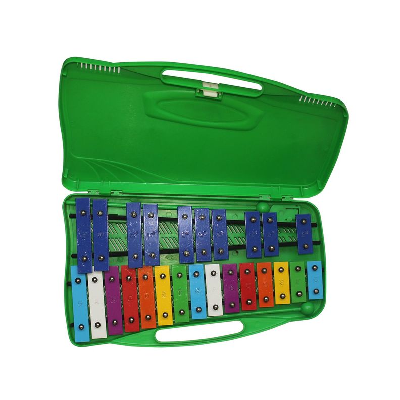 Metalófono Cromático De 25 Tonos Verde All25G + Baqueta adicional-0