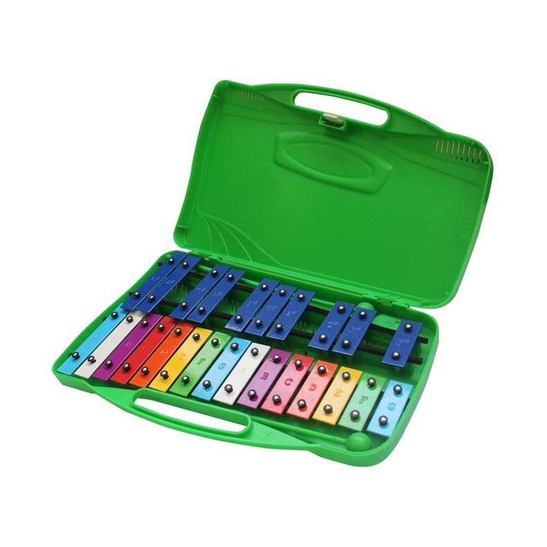 Metalófono Cromático De 25 Tonos Verde All25G + Baqueta adicional-2