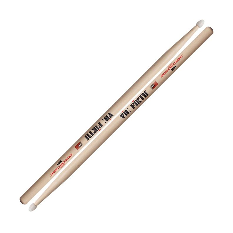 Baquetas Vic Firth 5B American Classic Punta de Nylon-1
