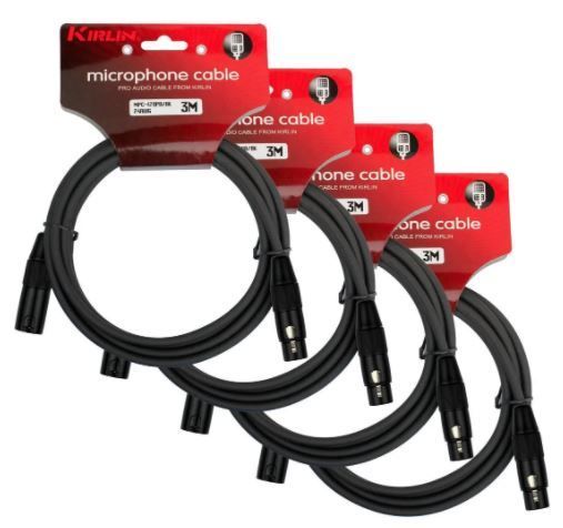 Pack 4 cable Microfono Serie c Xlr3M Kirlin Mpc4-470Pb-3-0