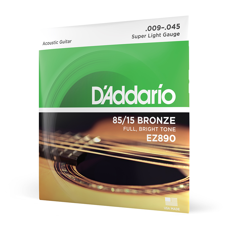 Set de cuerdas Guitarra Acústica 85/15 Sup Lite EZ890 Daddario-0