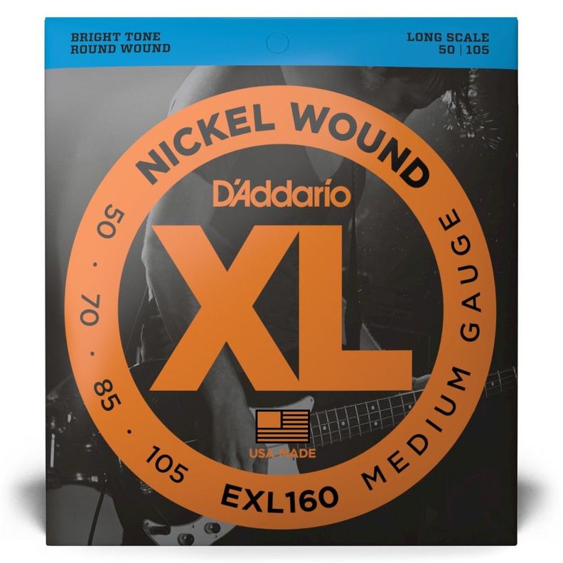 Set de cuerdas Bajo XL 50-105 Long Scale EXL160 Daddario-0