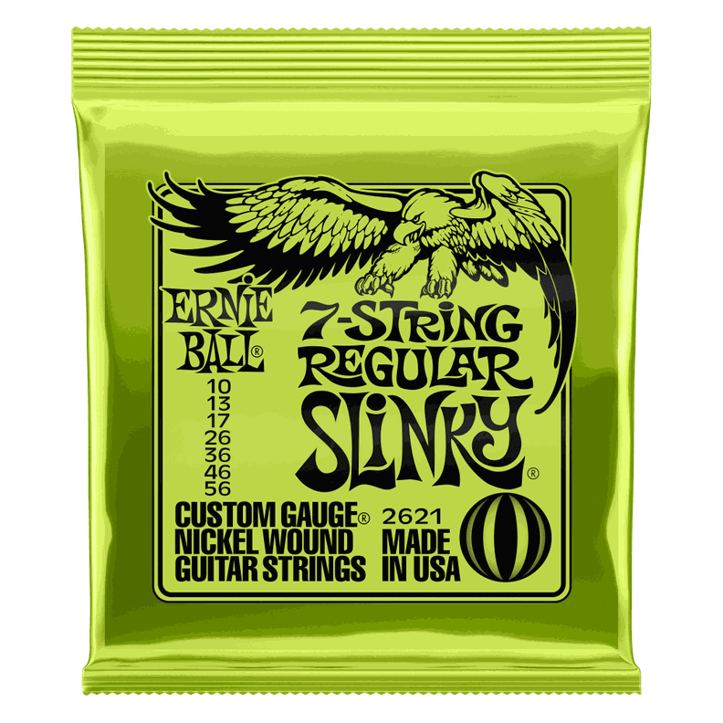 Cuerdas Guitarra Eléctrica de 7 Regular Slinky Ernie Ball 10-56 2621-0