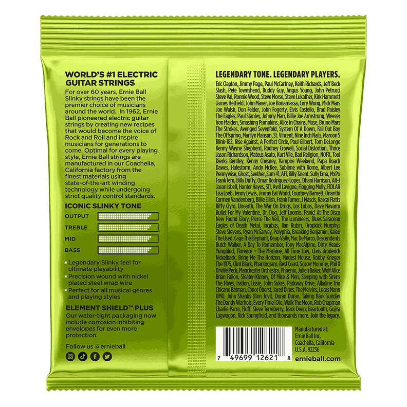 Cuerdas Guitarra Eléctrica de 7 Regular Slinky Ernie Ball 10-56 2621-1