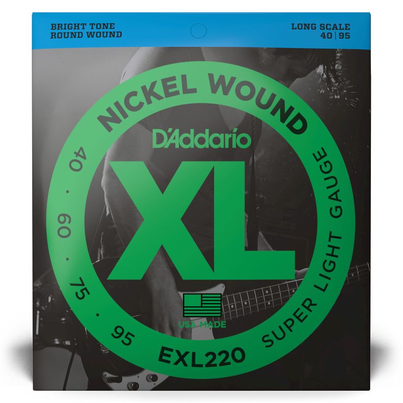 Set de cuerdas Bajo XL 40-95 Long Scale EXL220 Daddario-1