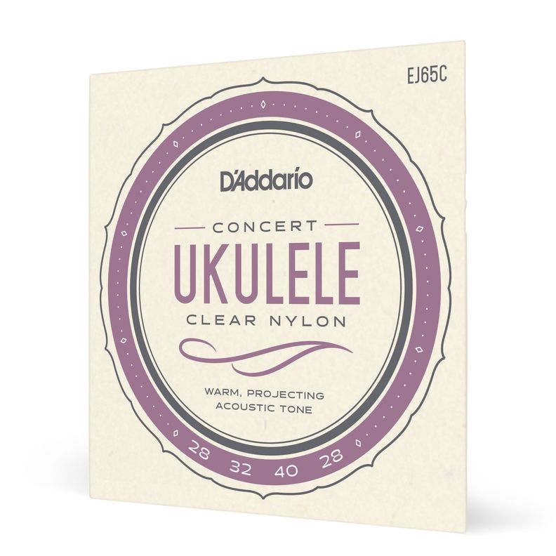 Set de cuerdas Ukelele Concert Clear EJ65C Daddario Blanco