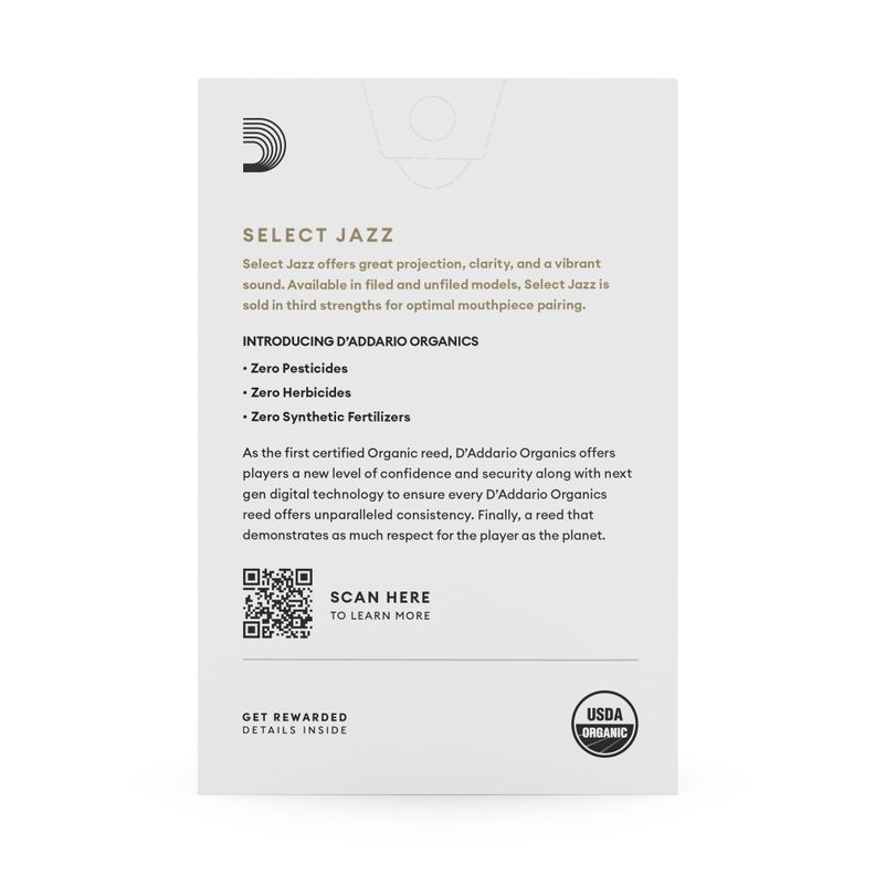 Cañas Saxo Alto 2H Organic Select Jazz Pack 10 Daddario-3