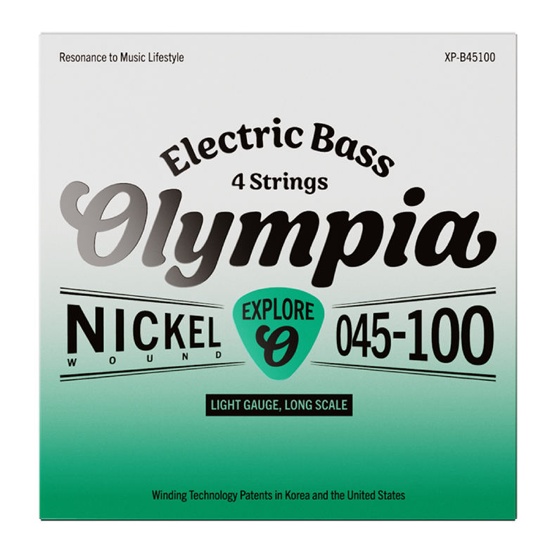 Set Bajo Electrico 4 45-100 XP-B45100 Olympia Plateado Metalico