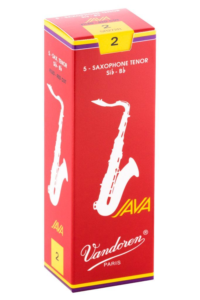 Cajas de canas Saxo Tenor JAVA RED No2.0 SR272R Vandoren Beige Natural