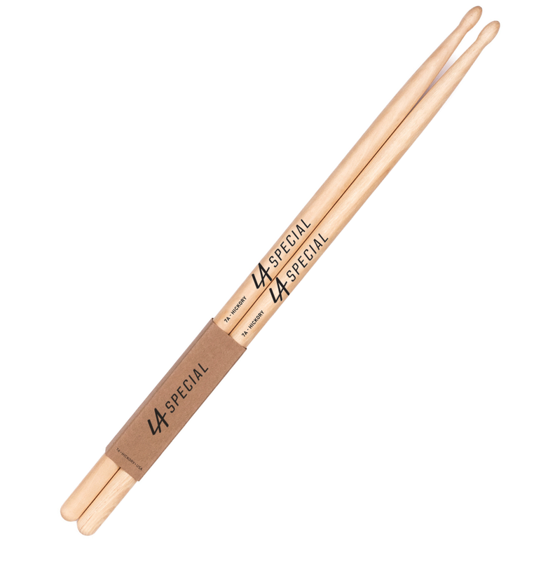 Baquetas 7A Madera LA Spec 7AW LA Logo Pro Mark Beige Natural