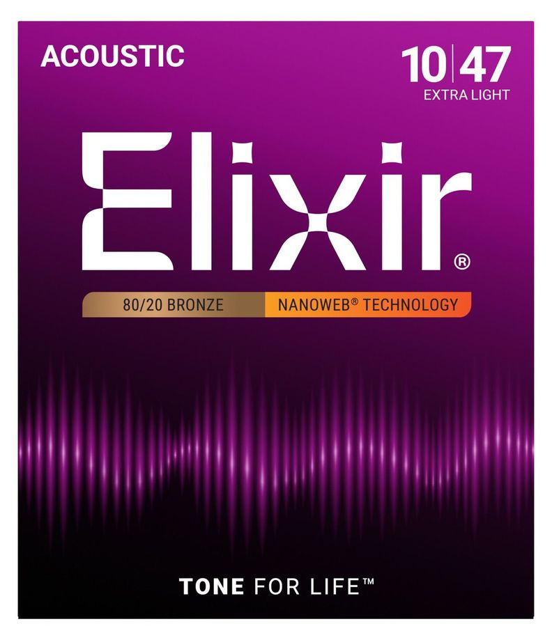 Set de cuerdas Elixir Guitarra Acustica 80/20 10-47 11002 Bronce