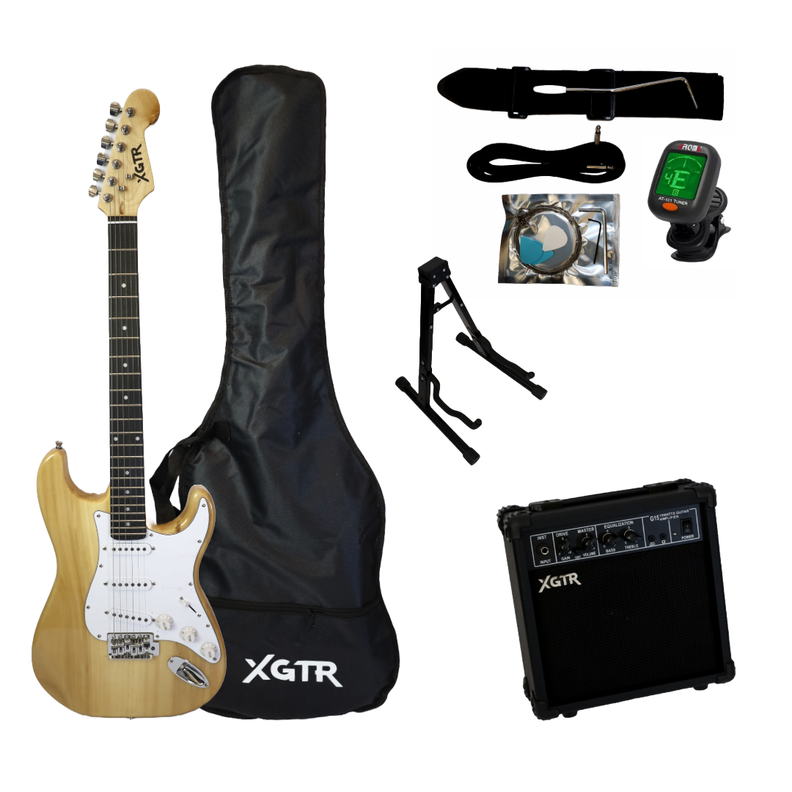 Pack Guitarra Eléctrica Natural ST111 NT, Amp 15w XGTR-0