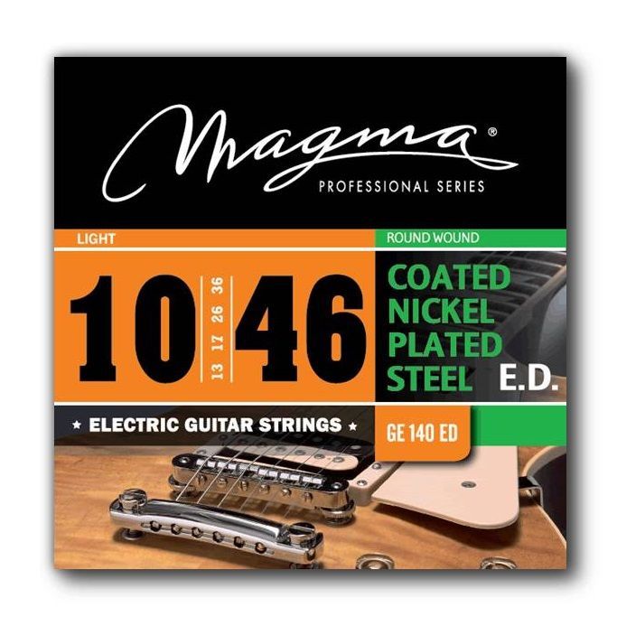 Set Cuerdas Guitarra Electrica  GE140ED Magma Plateado Metalico