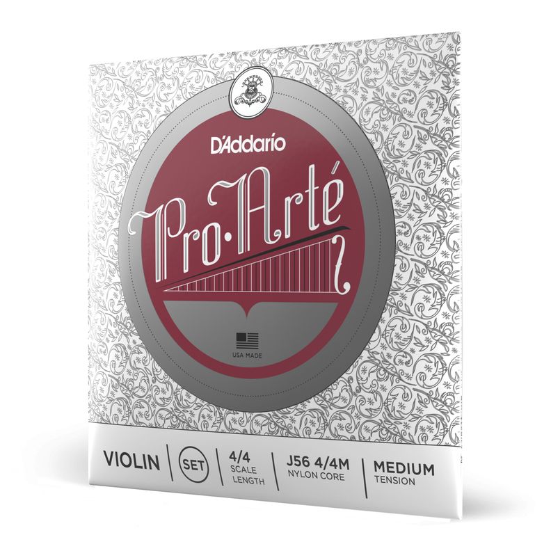 Set cuerdas Violin Proarte 4/4 Med J56 4/4M Daddario Plateado Metalico