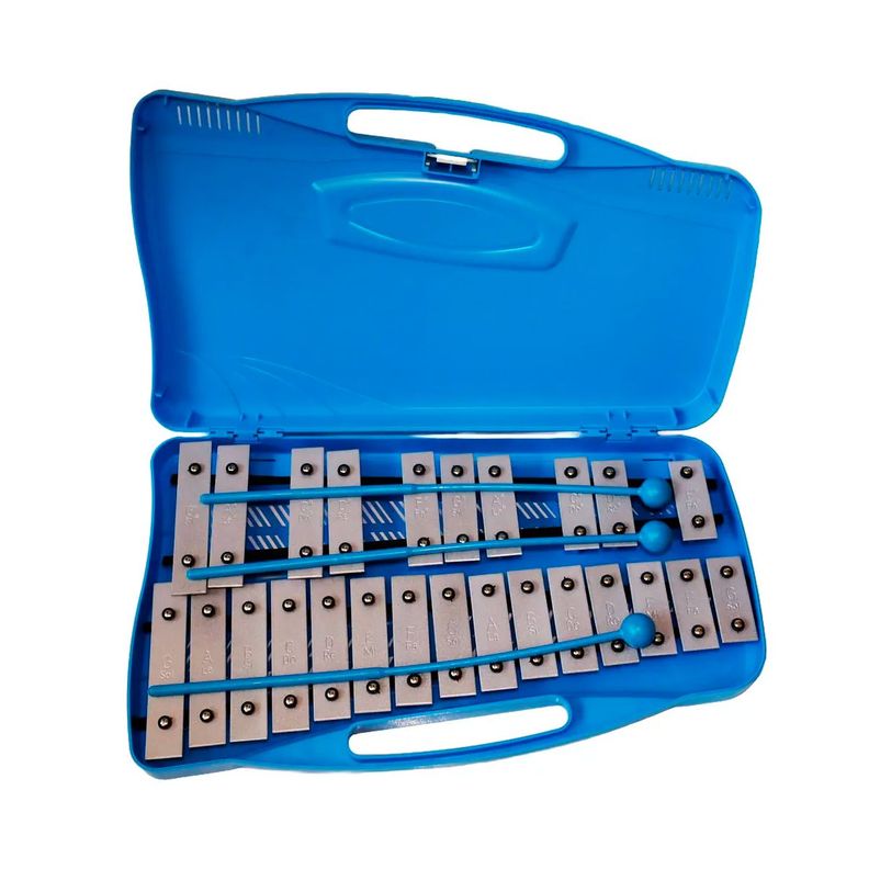 Metalófono Cromático 25 Tonos Azul All25W +Baqueta Adicional