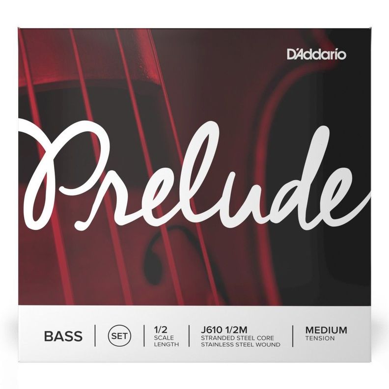 Set Cuerdas Contrabajo 1/2 Prelude J610 1/2M Daddario Plateado Metalico