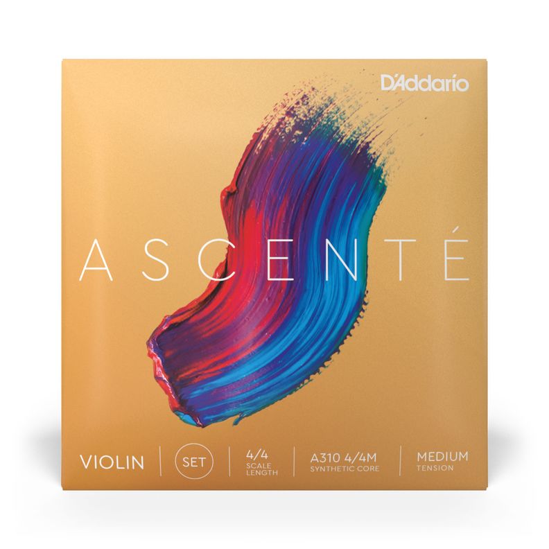 Set de cuerdas Violin 4/4 Ascente Med A310 4/4M Daddario Plateado Metalico