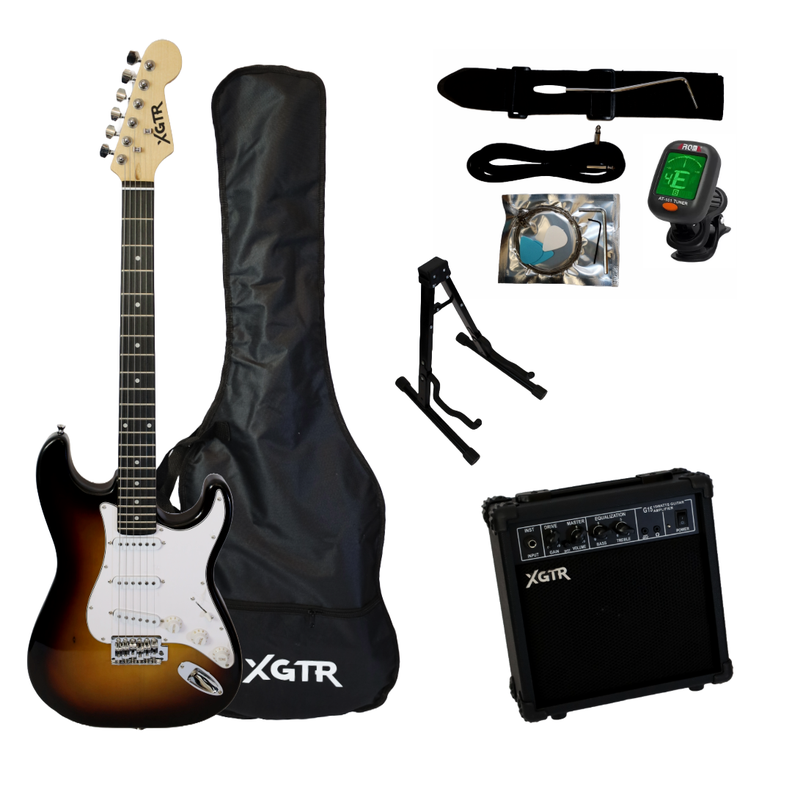 Pack Guitarra Eléctrica Sunburst ST111 SB, Amp 15w XGTR-0